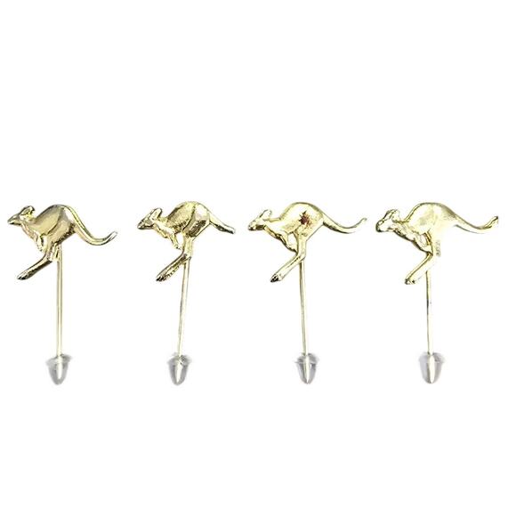 Vintage Kangaroo Stick Pin, 1 inch, set of 4 - Picture 1 of 3